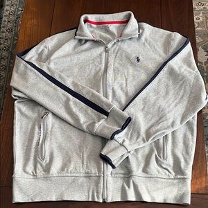 Polo by Ralph Lauren Gray Jacket with Blue Trim
